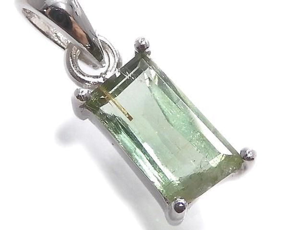[Video][One of a kind] Green Tourmaline AAA- Faceted Pendant Silver925 NO.5