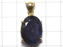[Video][One of a kind] High Quality Iolite AAA- Faceted Pendant 18KGP NO.18