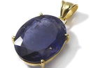 [Video][One of a kind] High Quality Iolite AAA- Faceted Pendant 18KGP NO.20