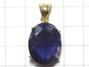 [Video][One of a kind] High Quality Iolite AAA- Faceted Pendant 18KGP NO.20