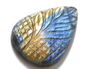 [Video][One of a kind] Rainbow Labradorite AAA- Carved Cabochon 1pc NO.61