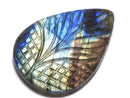 [Video][One of a kind] Rainbow Labradorite AAA- Carved Cabochon 1pc NO.63