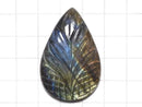[Video][One of a kind] Rainbow Labradorite AAA- Carved Cabochon 1pc NO.63