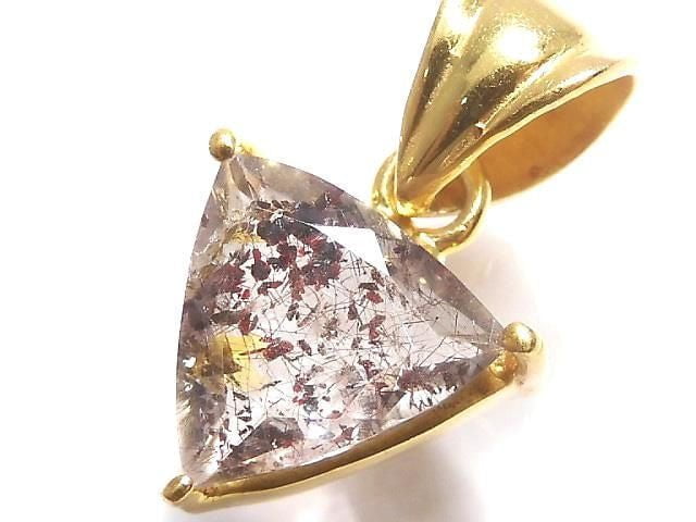 [Video][One of a kind] Elestial Quartz AAA- Pendant 18KGP NO.166