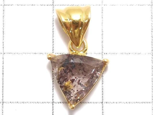 [Video][One of a kind] Elestial Quartz AAA- Pendant 18KGP NO.166