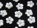 [Video] High Quality White Shell (Silver-lip Oyster) AAA Flower [6mm][8mm] Center Hole 4pcs