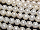 [Video] Fresh Water Pearl AA++ Semi Round 5.5-6mm White 1strand beads (aprx.15inch/38cm)