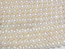 [Video] Fresh Water Pearl AA++ Semi Round 5.5-6mm White 1strand beads (aprx.15inch/38cm)
