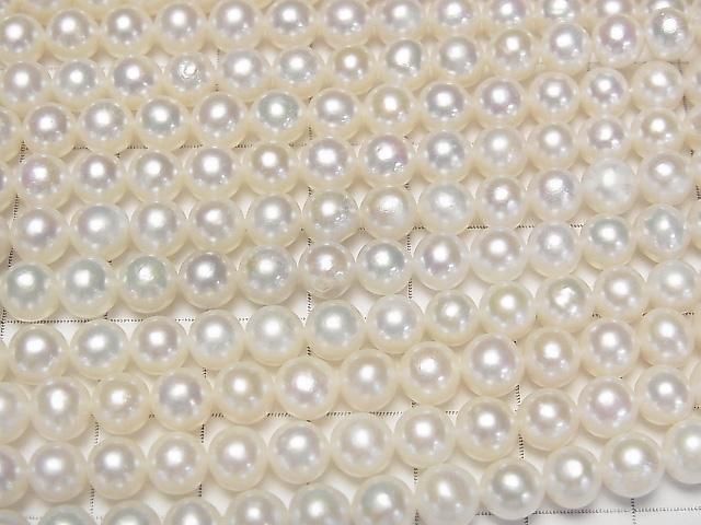 [Video] Fresh Water Pearl AA++ Semi Round 5.5-6mm White 1strand beads (aprx.15inch/38cm)