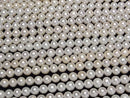[Video] Fresh Water Pearl AA++ Semi Round 5.5-6mm White 1strand beads (aprx.15inch/38cm)