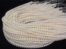 [Video] Fresh Water Pearl AA++ Semi Round 5.5-6mm White 1strand beads (aprx.15inch/38cm)