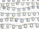 [Video] Blue Opal Bezel Setting Pear shape Faceted Briolette half or 1strand beads (aprx.5inch/13cm)