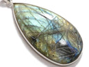 [Video][One of a kind] Rainbow Labradorite AAA- Carved Pendant Silver925 NO.39