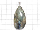 [Video][One of a kind] Rainbow Labradorite AAA- Carved Pendant Silver925 NO.39