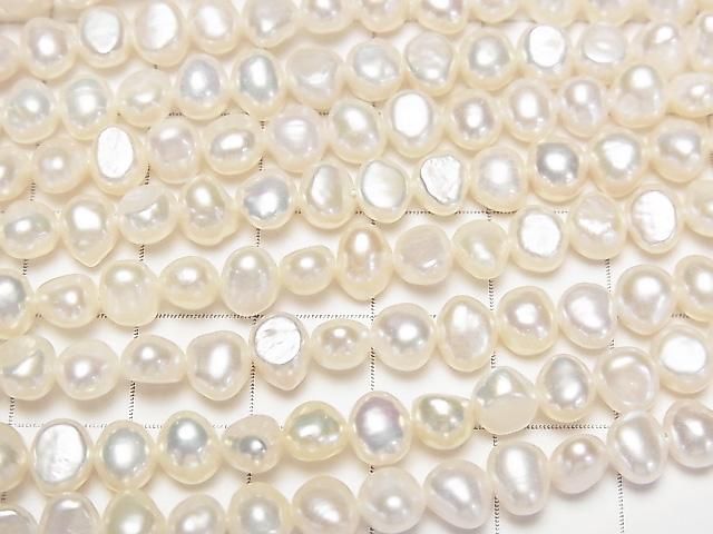 [Video] Fresh Water Pearl AA++ Potato -Baroque 5.5-6mm White 1strand beads (aprx.15inch/36cm)