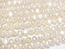 [Video] Fresh Water Pearl AA++ Potato -Baroque 5.5-6mm White 1strand beads (aprx.15inch/36cm)