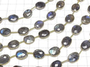 [Video]Labradorite Bezel Setting Faceted Oval half or 1strand beads (aprx.6inch/14cm)