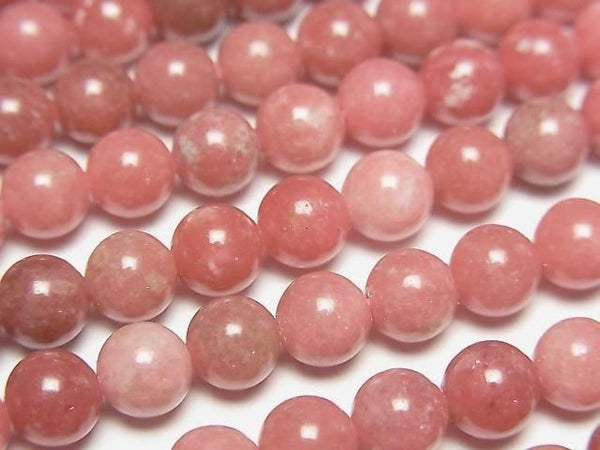 [Video] Rhodonite AAA- Round 6mm 1strand beads (aprx.15inch/37cm)