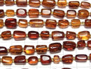 [Video] Baltic Amber Square-Nugget [Cherry color] 1 strand beads (aprx.15inch/36cm)