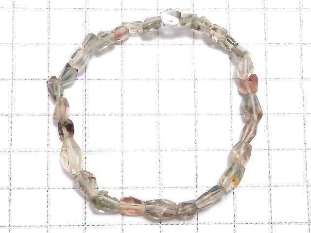 [Video][One of a kind] High Quality Oregon Sunstone AAA- Faceted Nugget Bracelet NO.131