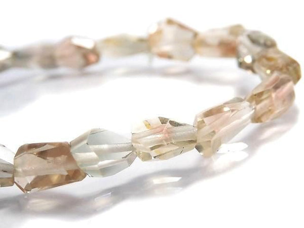[Video][One of a kind] High Quality Oregon Sunstone AAA- Faceted Nugget Bracelet NO.133