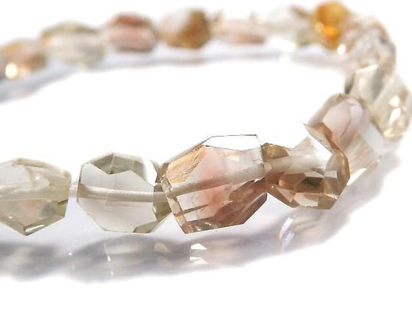 [Video][One of a kind] High Quality Oregon Sunstone AAA- Faceted Nugget Bracelet NO.135