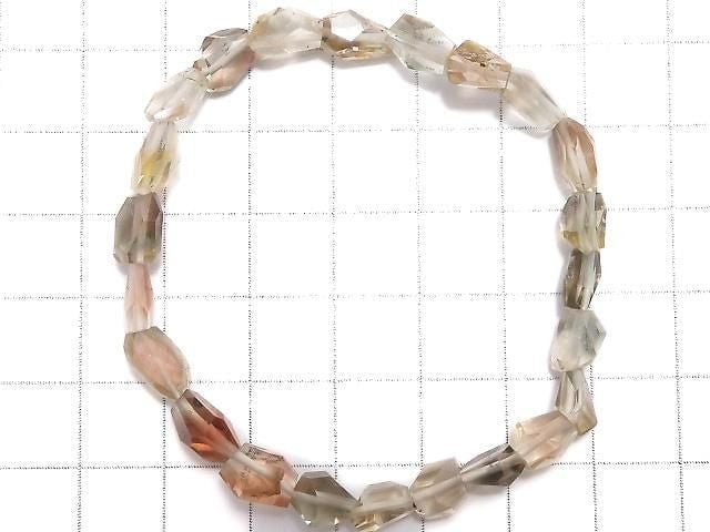 [Video][One of a kind] High Quality Oregon Sunstone AAA- Faceted Nugget Bracelet NO.136