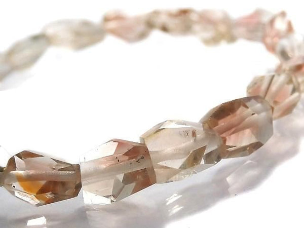 [Video][One of a kind] High Quality Oregon Sunstone AAA- Faceted Nugget Bracelet NO.137