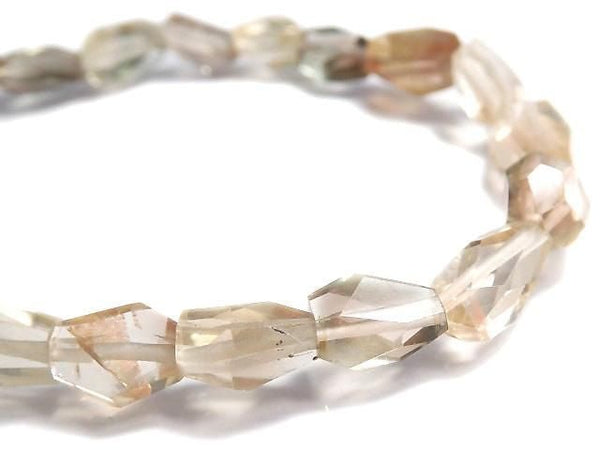 [Video][One of a kind] High Quality Oregon Sunstone AAA- Faceted Nugget Bracelet NO.138