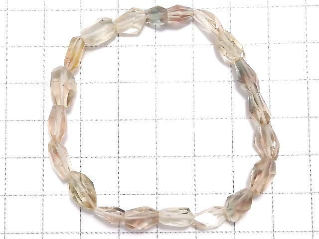 [Video][One of a kind] High Quality Oregon Sunstone AAA- Faceted Nugget Bracelet NO.140