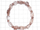 [Video][One of a kind] Lepidocrocite in Quartz AAA- Faceted Nugget & Round Bracelet NO.16