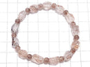 [Video][One of a kind] Lepidocrocite in Quartz AAA- Faceted Nugget & Round Bracelet NO.17