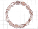 [Video][One of a kind] Lepidocrocite in Quartz AAA- Faceted Nugget & Round Bracelet NO.18