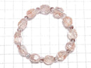 [Video][One of a kind] Lepidocrocite in Quartz AAA- Faceted Nugget & Round Bracelet NO.21