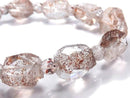 [Video][One of a kind] Lepidocrocite in Quartz AAA- Faceted Nugget & Round Bracelet NO.22