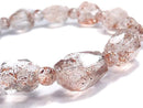 [Video][One of a kind] Lepidocrocite in Quartz AAA- Faceted Nugget & Round Bracelet NO.24