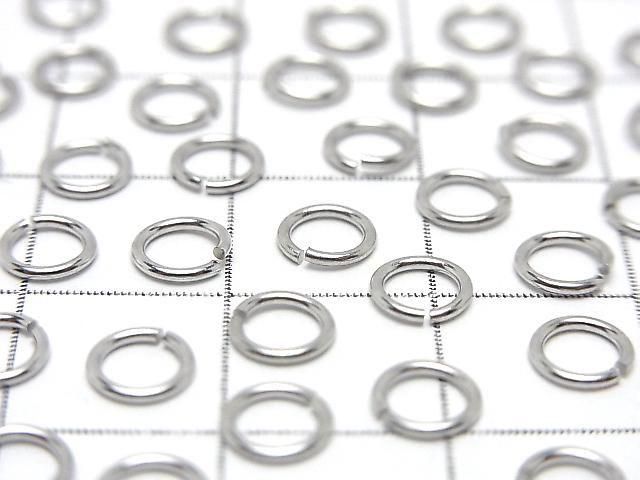 Silver 925 Jump Ring (Open Type) [5mm][6mm] Gauge 0.7mm Rhodium Plated 10pcs