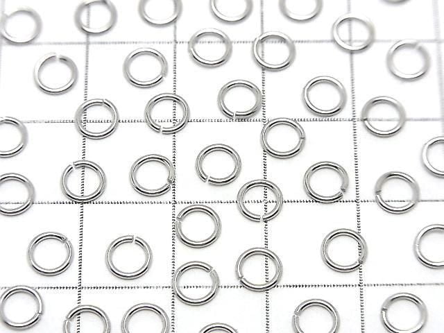 Silver 925 Jump Ring (Open Type) [5mm][6mm] Gauge 0.7mm Rhodium Plated 10pcs