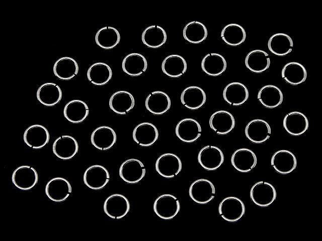 Silver 925 Jump Ring (Open Type) [5mm][6mm] Gauge 0.7mm Rhodium Plated 10pcs