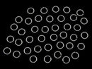 Silver925 Jump Ring (Open Type) [5mm][6mm] Gauge 0.7mm Rhodium Plated 20pcs