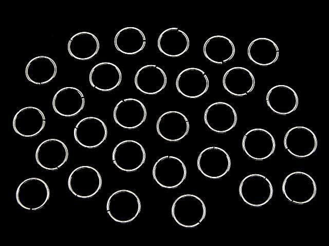 Silver925 Jump Ring (Open Type) [5mm][6mm][8mm][10mm] Gauge 0.8mm Rhodium Plated 10pcs