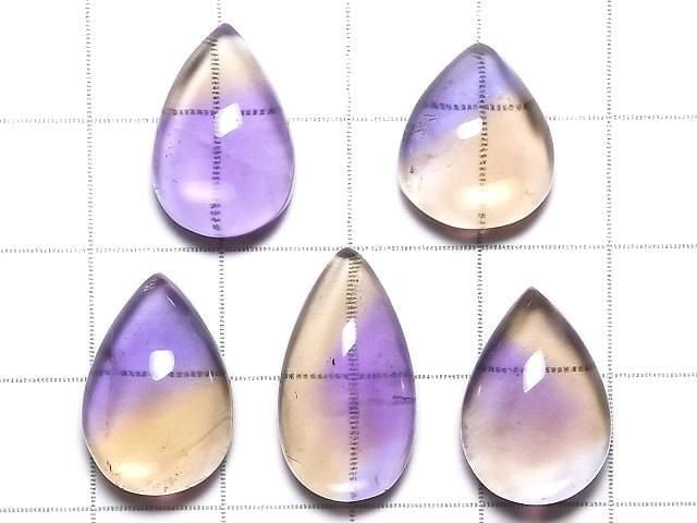[Video][One of a kind] High Quality Ametrine AAA Cabochon 5pcs Set NO.422