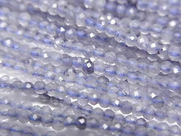 [Video]High Quality! Iolite AA++ Faceted Round 2mm 1strand beads (aprx.15inch/37cm)