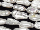 [Video] Fresh Water Pearl Keshi Pearl AA+ Baroque 13-23mm White 1strand beads (aprx.14inch/35cm)