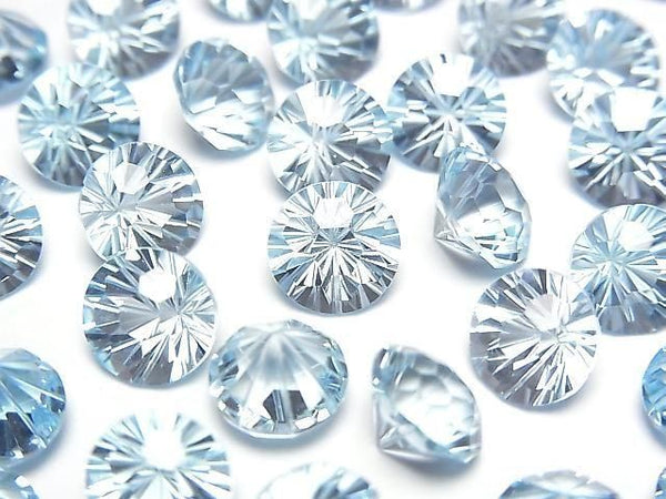 [Video]High Quality Sky Blue Topaz AAA Loose stone Round Faceted Fancy 8x8mm 1pc
