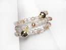 [Video] High Quality! Brown Rutilated Quartz Faceted Round 2mm 3-Piece Set (Ring)