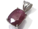[Video][One of a kind] High Quality Ruby AAA- Faceted Pendant Silver925 NO.7