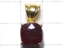 [Video][One of a kind] High Quality Ruby AAA- Faceted Pendant 18KGP NO.12
