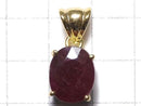 [Video][One of a kind] High Quality Ruby AAA- Faceted Pendant 18KGP NO.18