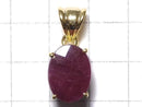 [Video][One of a kind] High Quality Ruby AAA- Faceted Pendant 18KGP NO.19